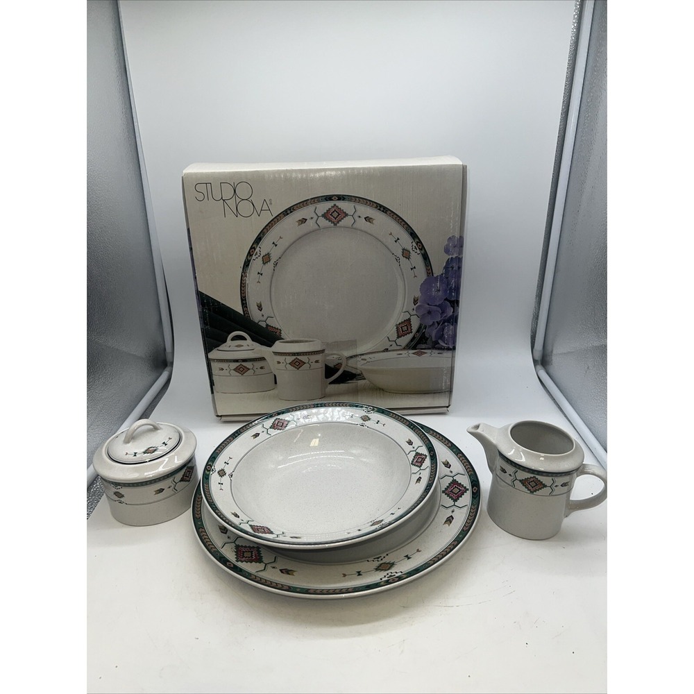 Studio Nova Adirondack Y2201 Sugar and Creamer Buffet Platter Bowl Set